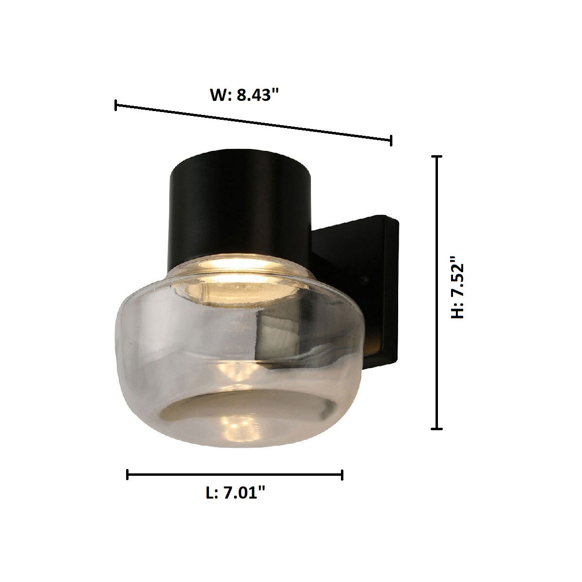 Belby LED 7.01 inch Black Wall Sconce Wall Light